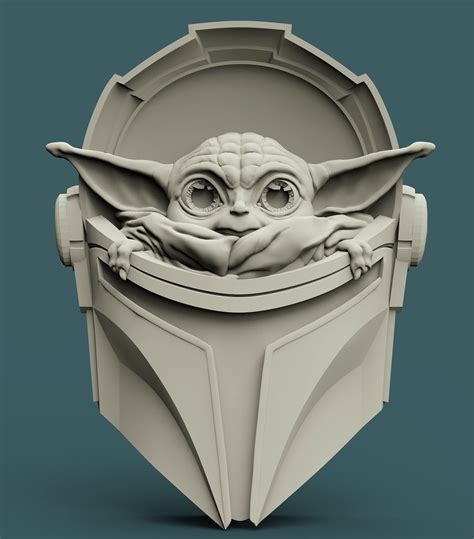 Baby Yoda Mandalore Helmet Grogu Star Wars 3d Stl Model Etsy