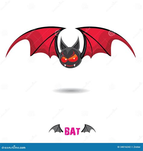 Vector Funny Devil Bat With Wings Stock Vector Illustration Of Face