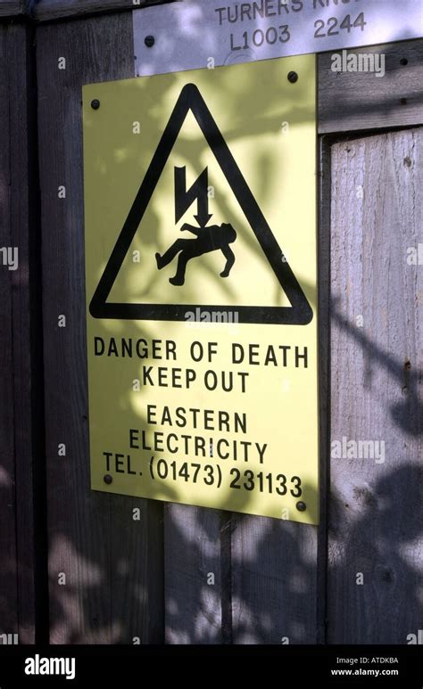 Danger Sign On An Electricity Sub Station Uk Picture By Ian Miles