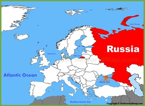 Russia On Europe Map