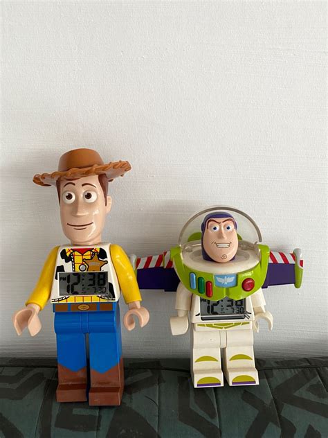 Brand New Disney Pixar Toy Story Alarm Lego Clock Woody And Buzz