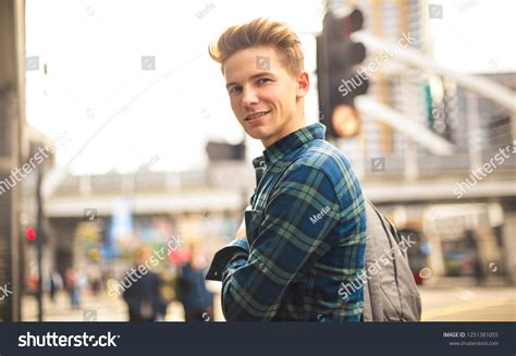 Handsome Guy Walking Street Stock Photo Edit Now 1251381055