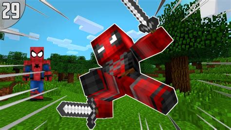 Deadpool And Spiderman Madness Addon Craft Day 29 Minecraft Bedrock
