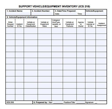 Free 13 Equipment Inventory Templates In Pdf Ms Word Excel Free