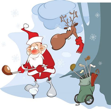 Christmas Golf Clip Art Vector Images And Illustrations Istock
