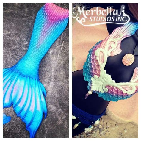 Amazing Vibrant Blue And Pink Mermaid Tail Along With A Halter Neck