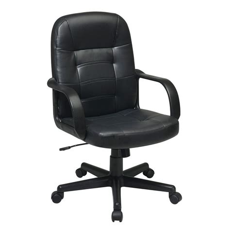 work smart black eco leather executive office chair ec