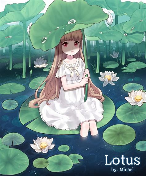 Lotus By Minari23 On Deviantart In 2023 Anime Flower Anime Art Beautiful Anime