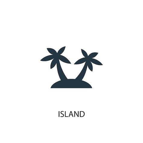 Premium Vector Island Icon Simple Element Illustration Island