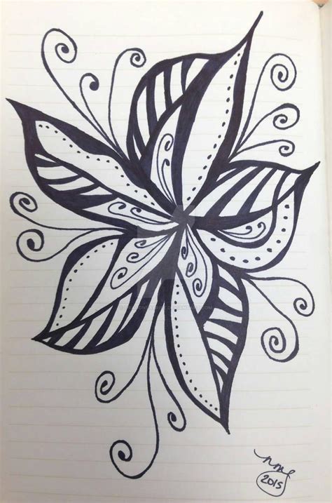 Zentangle Flower 2 By Dragonfaeriee On Deviantart