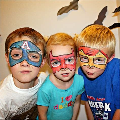 31 Cool Face Painting Ideas Youve Got To Try Superhero Face Painting