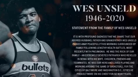 Wes Unseld Powerful Hall Of Fame Nba Center Dies At 74 Youtube