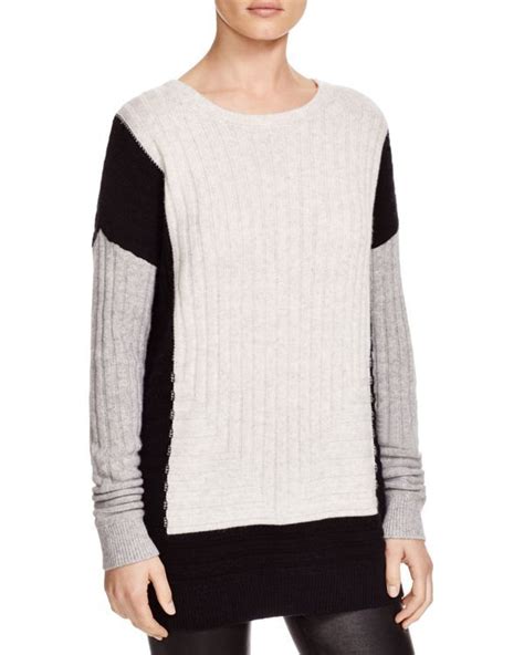 Vince Color Block Intarsia Sweater Women Bloomingdales Sweaters