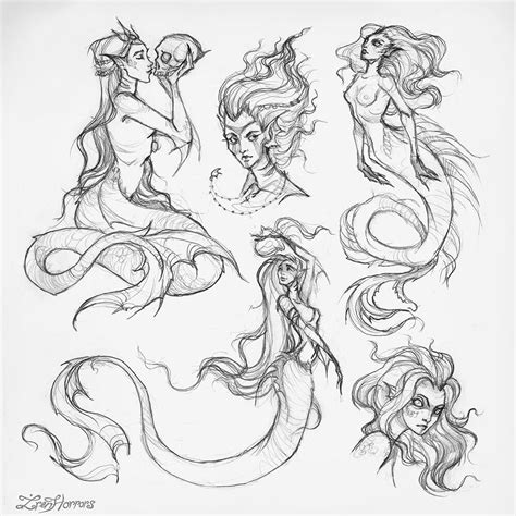 28 Step By Step Mermaid Drawing Aldousraina