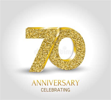 70 Year Anniversary Banner 70th Anniversary 3d Logo With Gold