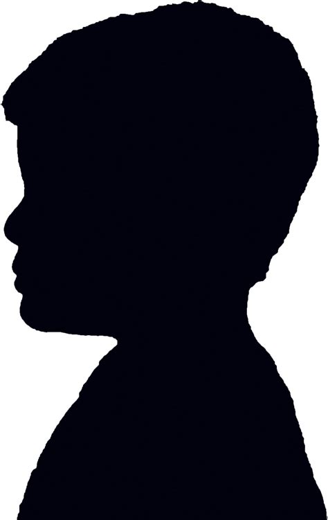Silhouette Boy Head