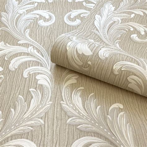 Belgravia Decor Tiffany Scroll Beige Wallpaper From Wallpaper Co Online Uk