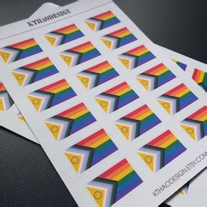 Intersex Inclusive Progress Pride Flag Sticker Sheet Glossy Etsy