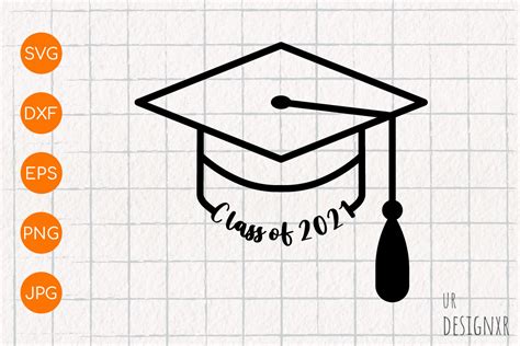 Class Of 2021 Graduation Cap Svg Design Graphic By Urdesignxr