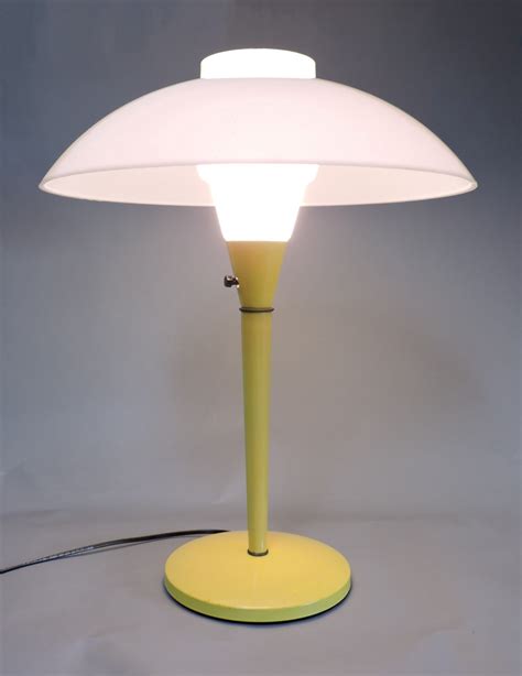The best desk lamp for eye health. Mid century modern mod yellow mushroom dome table desk ...