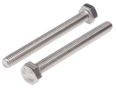 Plain Stainless Steel Hex Hex Bolt M8 X 60mm Rs