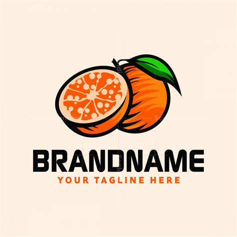 Fresh Orange Fruit Logo