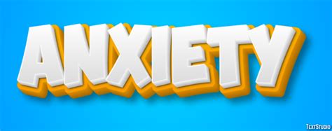 Anxiety Text Effect And Logo Design Word Textstudio
