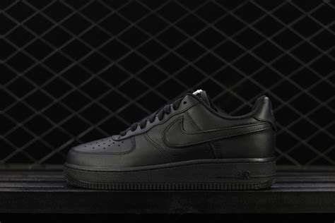 2018 Nike Air Force 1 Low Swoosh Pack Triple Black For