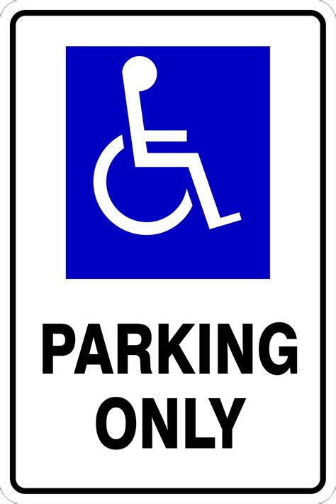 Handicap Parking Only Mine Safety Signs