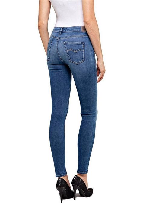Replay Skinny Fit Jeans New Luz Bio In Hochwertiger Hyperflex Qualität Fairtrade Cotton