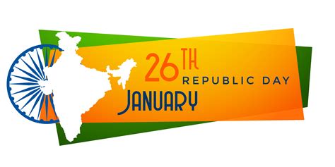Map Of India Republic Day Banner Design Download Free Vector Art