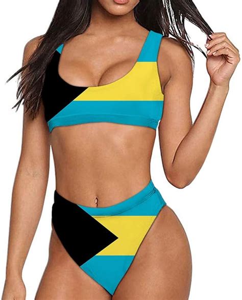 prelerdiy art flag bikini sets one two piece swimsuit bathing suit sport swimwear