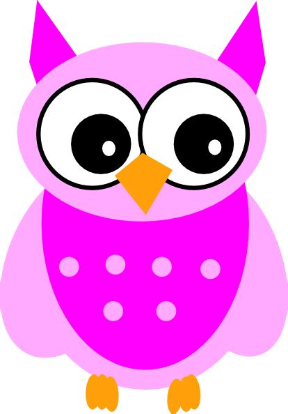 Cute Pink Owl Clip Art At Vector Clip Art Online Royalty