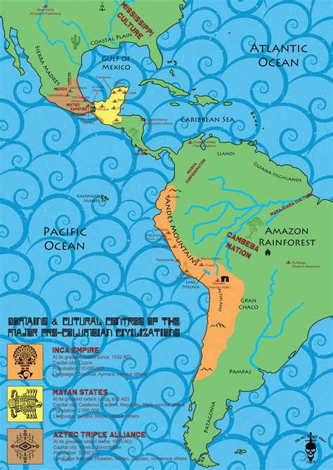 Pre Columbian Civilizations Map By Hellbat On Deviantart