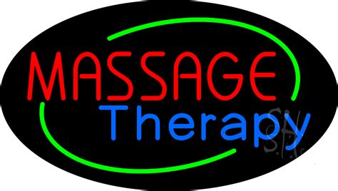 Oval Massage Therapy Animated Neon Sign Massage Neon Signs