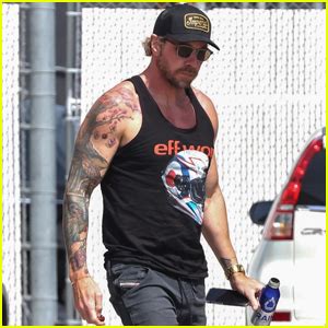 Dax Shepard Shows Off Tattooed Muscles While Out Running Errands In L A