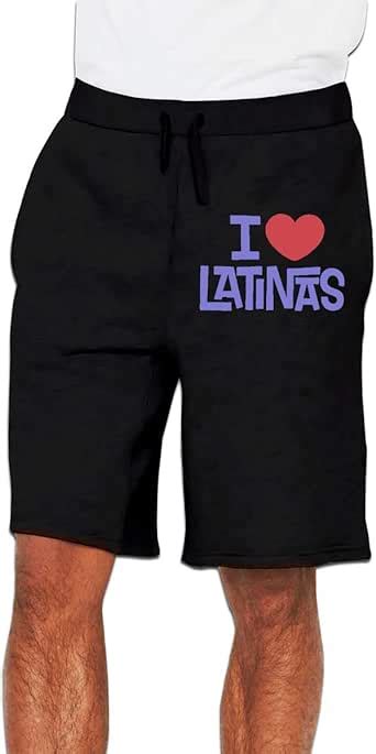 I Love Latinas Mens Summer Shorts Pants Clothing