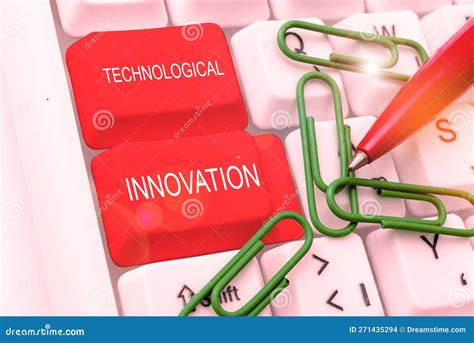 Text Showing Inspiration Technological Innovation Word Written On New