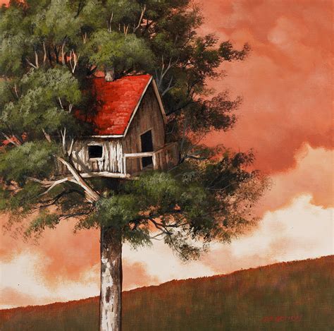 Sunset Tree House Painting Lesson On Dvd Tim Gagnon Studio