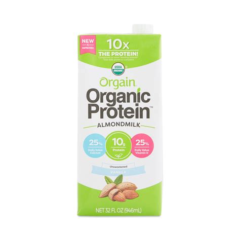 Unsweetened Vanilla Organic Protein Almond Milk By Orgain Thrive Market