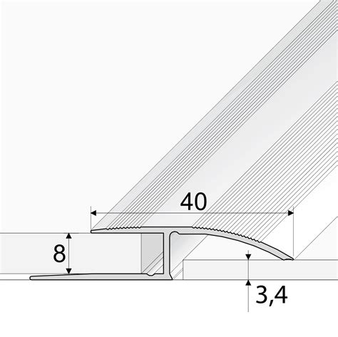 Ttc 40mm Aluminium Door Threshold T Bar Trim Adjustable Heightpivots