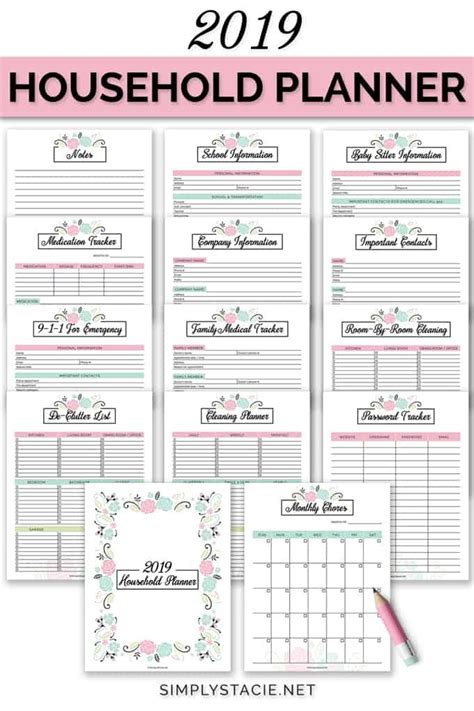 Free Household Notebook Printables Printable Templates