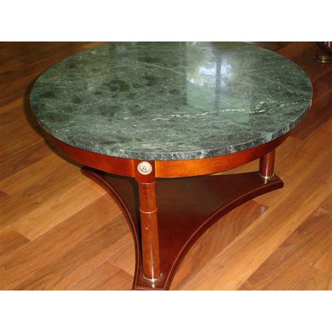 Vintage Green Marble Top And Mahogany Coffee Table Chairish
