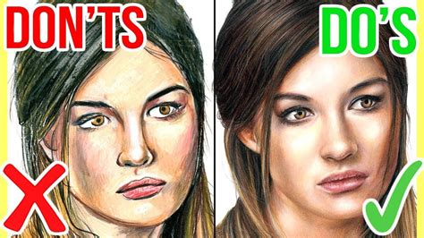 DO S DON TS How To Draw A Face With Coloured Pencils Realistic