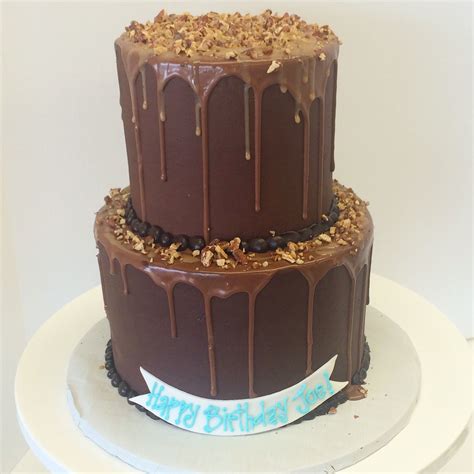 Two Tiered Chocolate Turtle Birthday Cake By Les Amis Bake Shoppe