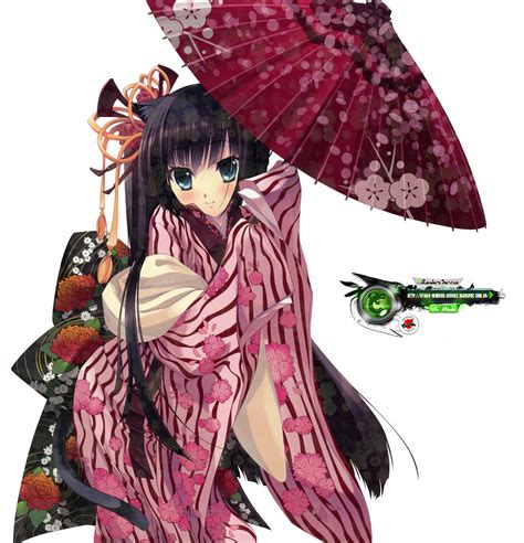 Cute Anime Girl Kimono