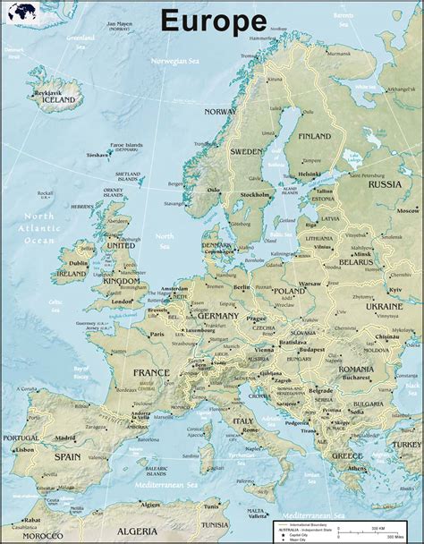 Physical Map Of Europe Map Of Europe Europe Map Porn Sex Picture