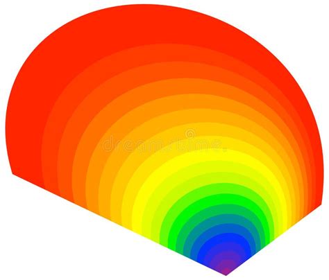 Radial Form With The Visible Light Colors Rainbow Rgb Colored