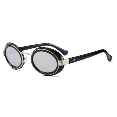 Mincl Fashion Round Sunglasses Women Vintage Rivet Sunglass Shades Hip Hop Sun Glasses For