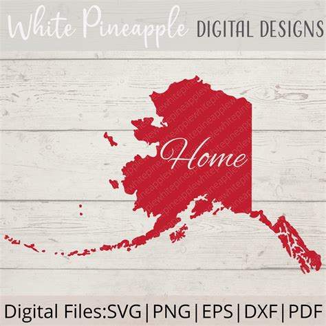 Alaska Svg State Of Alaska Svg Home Svg State Outline Etsy Singapore
